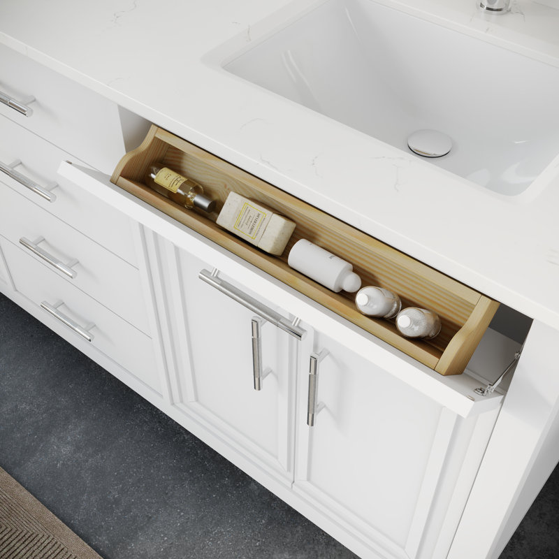 Sibilla 72 po Meuble-lavabo avec tiroir, Blanc
