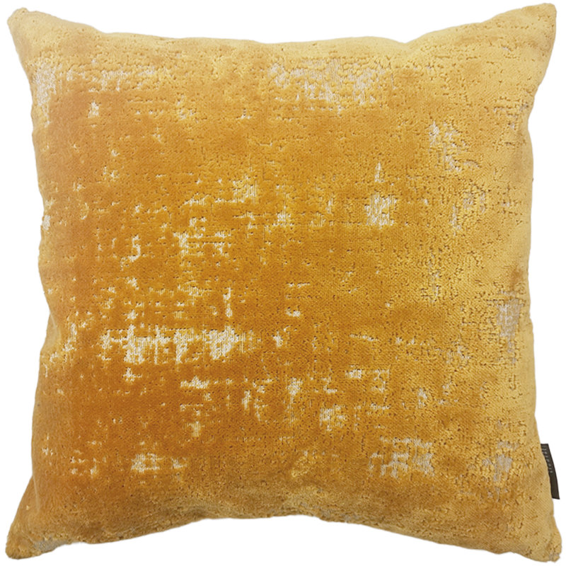 Housse et insert de coussin décoratif en velours Kaydience, 18 po x 18 po, Jaune clair