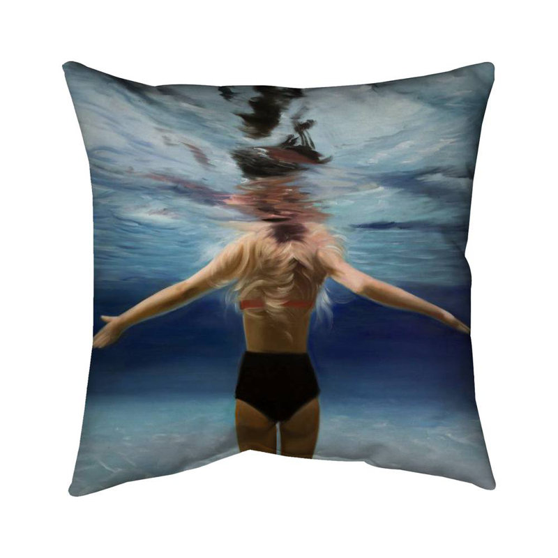 Under the Sea Brown Hyperrealist Outdoor Throw Pillow | Decor