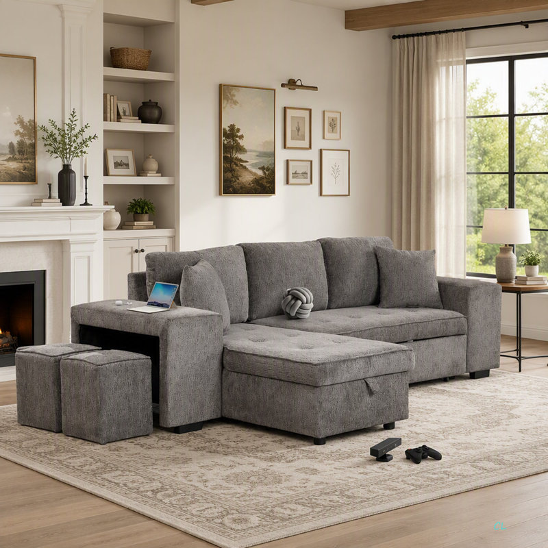 Canapé modulaire 3 pièces rembourré