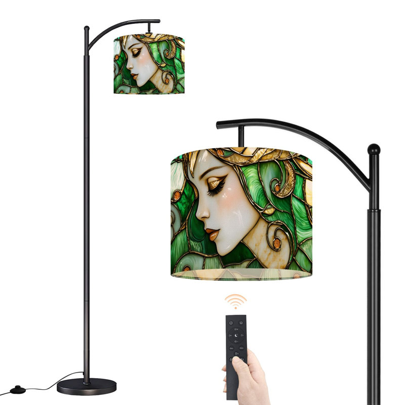Lampe sur pied avec abat-jour ajustable Arc