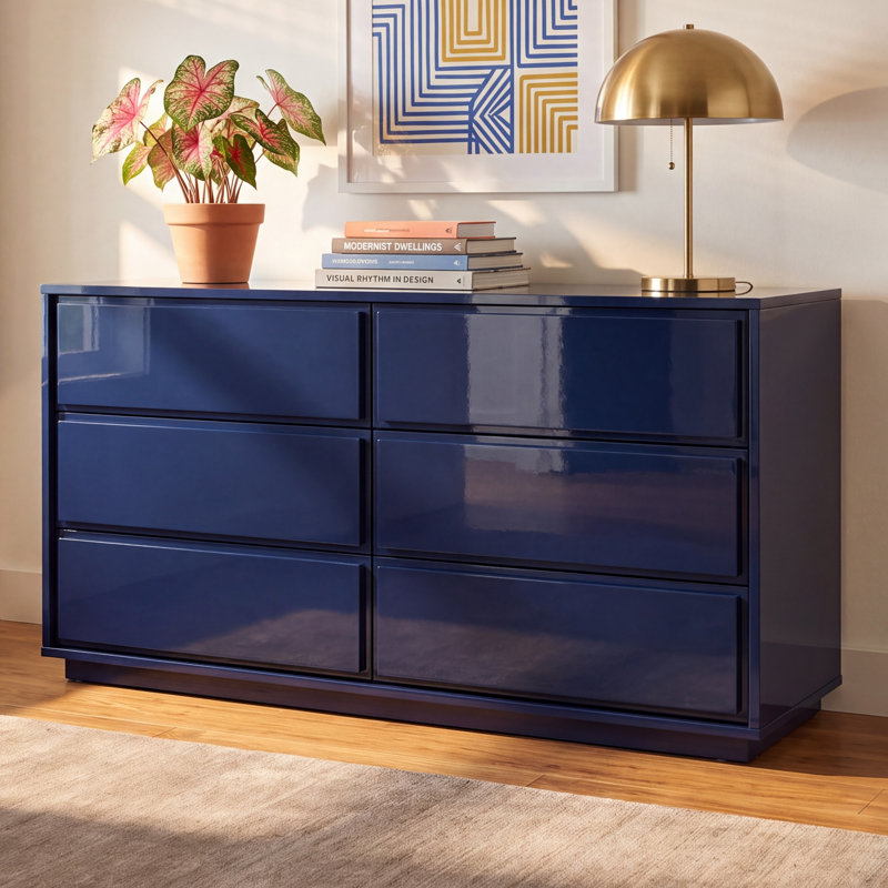 Carson 6-Drawer Sideboard, Blue