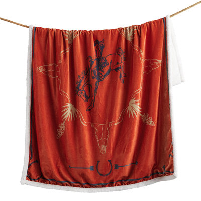 Jeté Campfire en molleton rustique Sherpa, 54 x 68 pouces