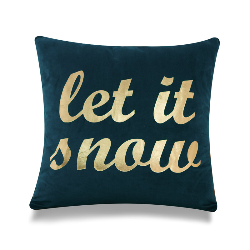 Coussin, Polyester, Doré / vert