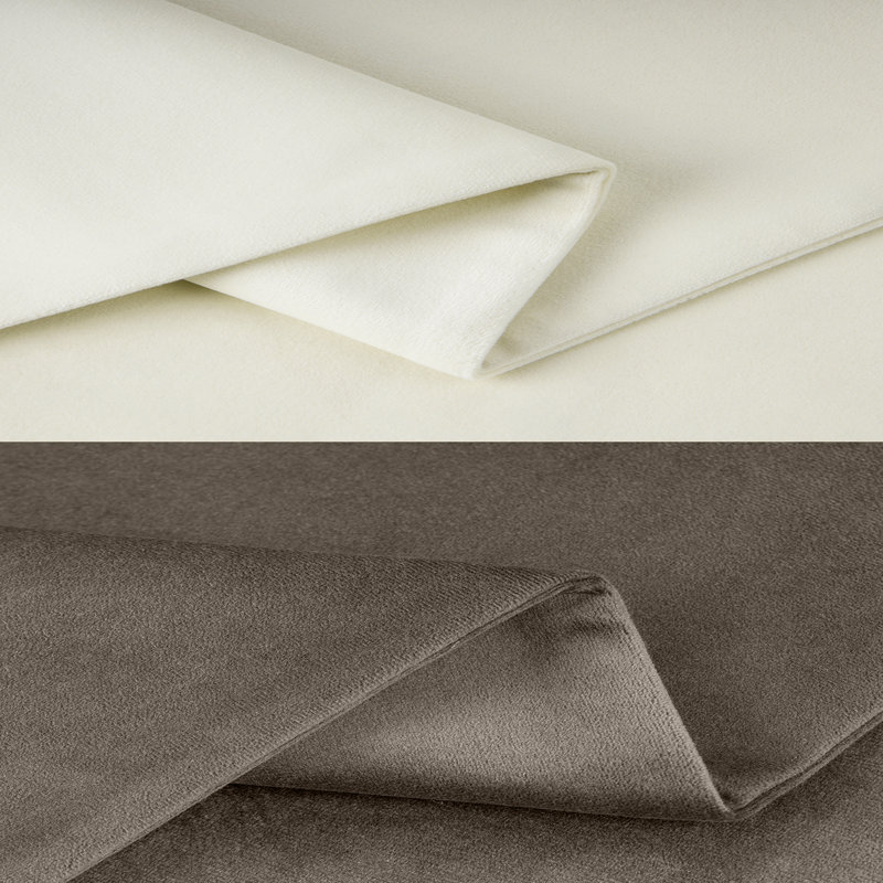 Ensemble de coussins décoratifs en velours 45 x 45 cm avec garnitures, 2 couleurs différentes, H 18 po x l 18 po