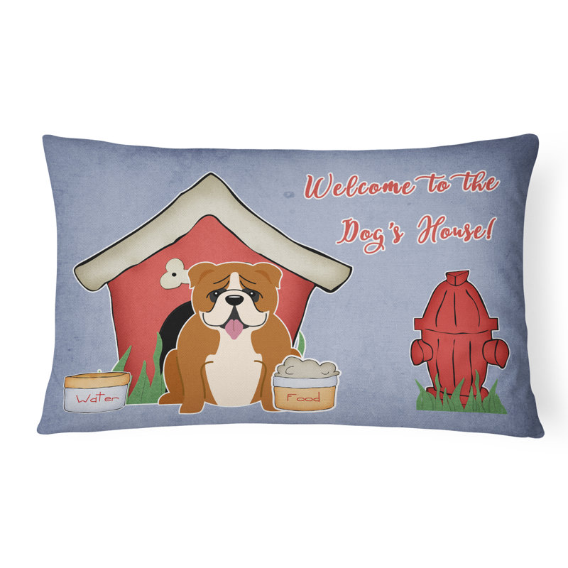 Coussin lombaire intérieur/extérieur rouge/blanc dog house
