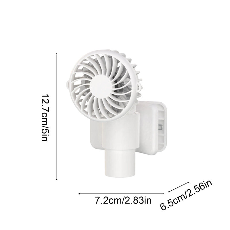 Mini ventilateur portatif d'extérieur portatif à pince pour parasol kbndieu, White