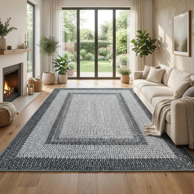 Strip Printed Washable Rugs for Hallway Dining Room and Living Room