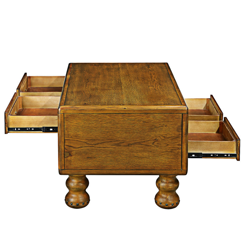 Rectangle Coffee Table Set, Antique Brown