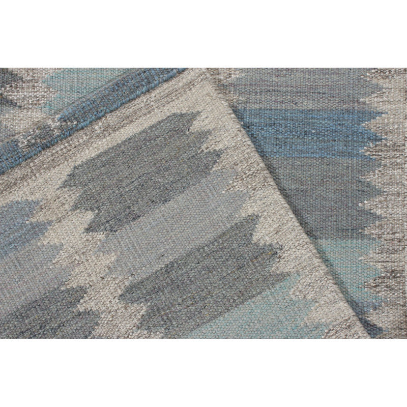 Scandinavian Wool Geometric Area Rug, Rectangle 8' x 10'