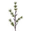 The Holiday Aisle® 6' Green Mini Pine Twig Garland, Warm White LED lights.