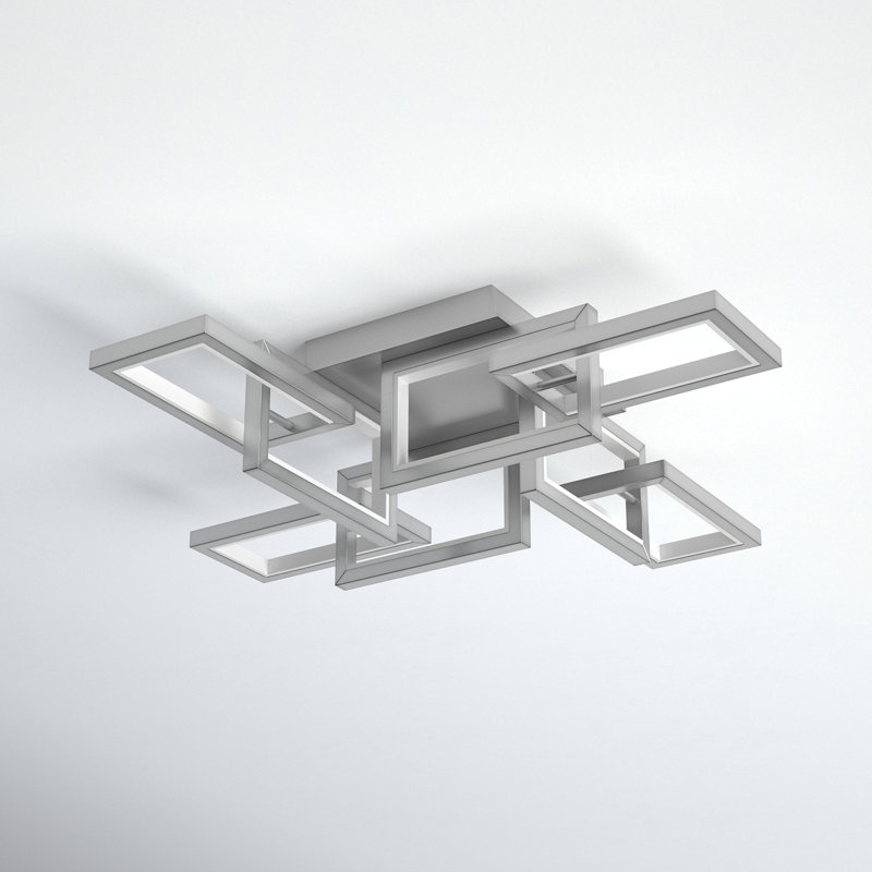 Sataria 8 - Light 29.25" Unique/Statement Geometric LED Flush Mount