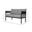 128 cm W Metal Loveseat with Cushions