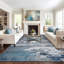 Tapis gris / bleu / blanc Willington-447554982