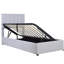 Lit plateforme double rembourré avec système de rangement hydraulique-121110695