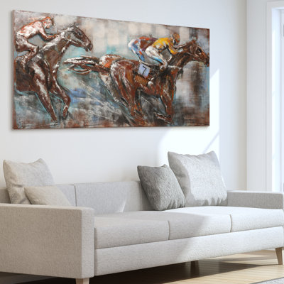 'Race Day' Metal 3D Wall Sculpture