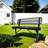 4 FT Outdoor Steel Bench With Backrest For Public Spaces-1775314405-1775314331
