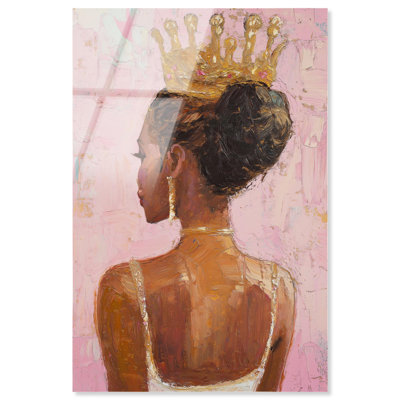 Glossy Allure High-Gloss Frameless Acrylic Glass Wall Art Ebony Portrait Art by Art Remedy, Ready to Hang, 16 x 24