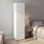 Home Linen Freestanding Tall Cabinet With Single Door And 4 Horizontal Storage Shelves, Cabinet For Bathroom, Bedroom Or Laundry Room, White