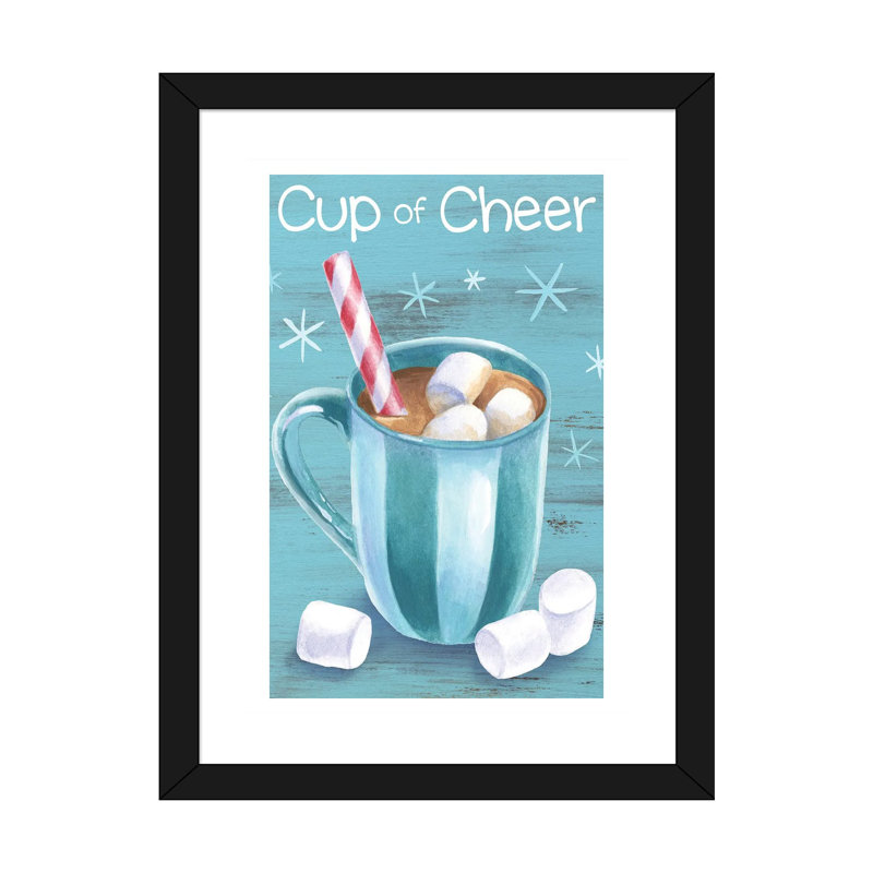 Menthe poivrée cacao I-Cup of Cheer par Kelsey Wilson, reproduction d’art, Blanc, H 24 po x l 16 po x P 1 po, Black Paper