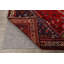 Tapis unique en laine noué à la main style Shiraz des années 1970 de 7 pi 1 po x 10 pi 2 po rouge / bleu Omena