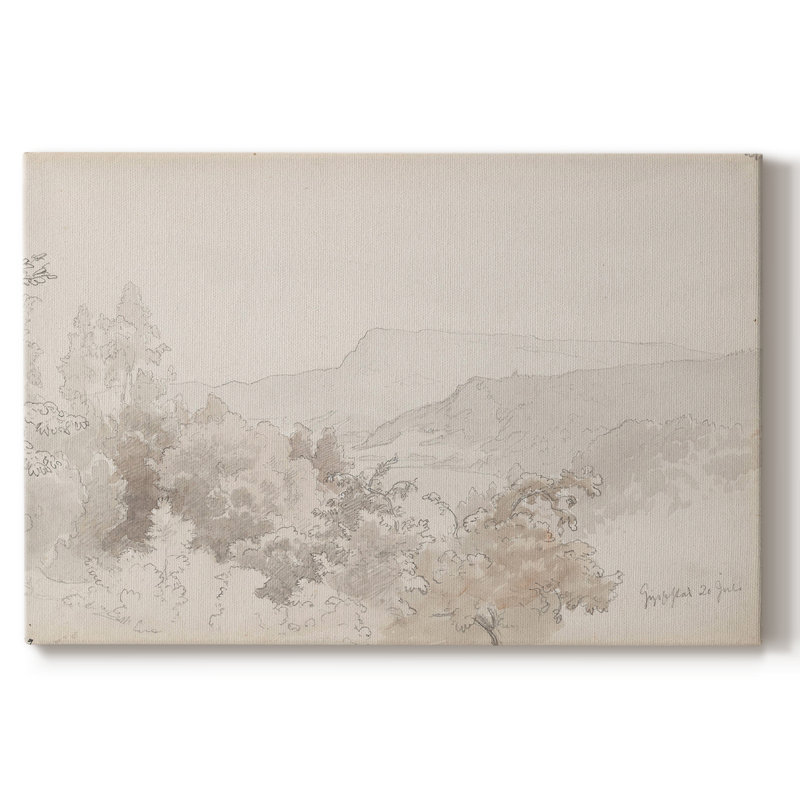 Croquis rétro-XXVVII, reproduction d'art sur toile, H 9 po x l 13 po