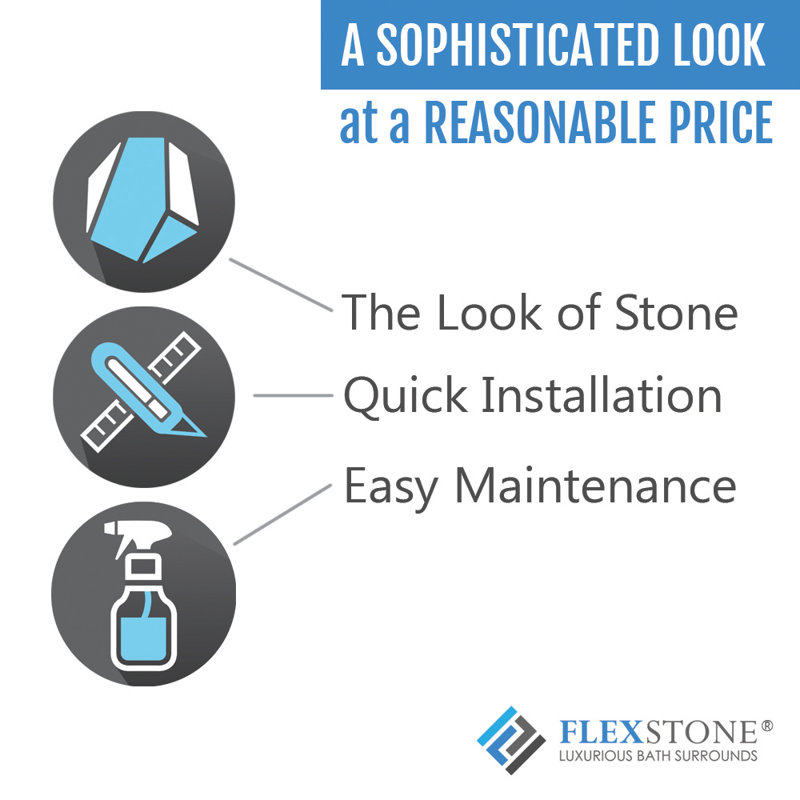 FlexStone® 60"W x 36"D Alcove Shower Base with Center Drain in Beaumont, Beaumont