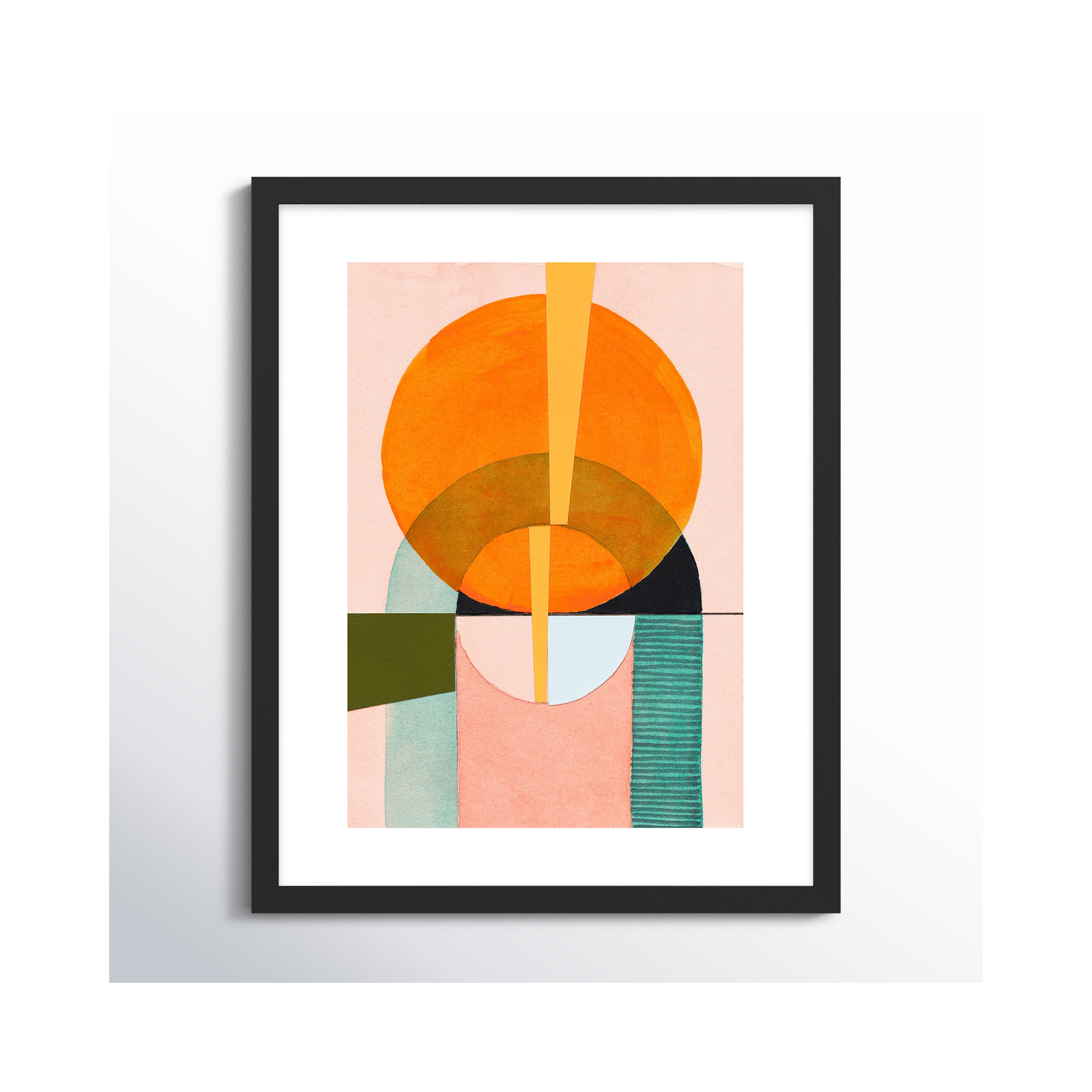 Composition Nr. 5 by Allison Rietta, 25" H x 20" W x 1.25" D, Black