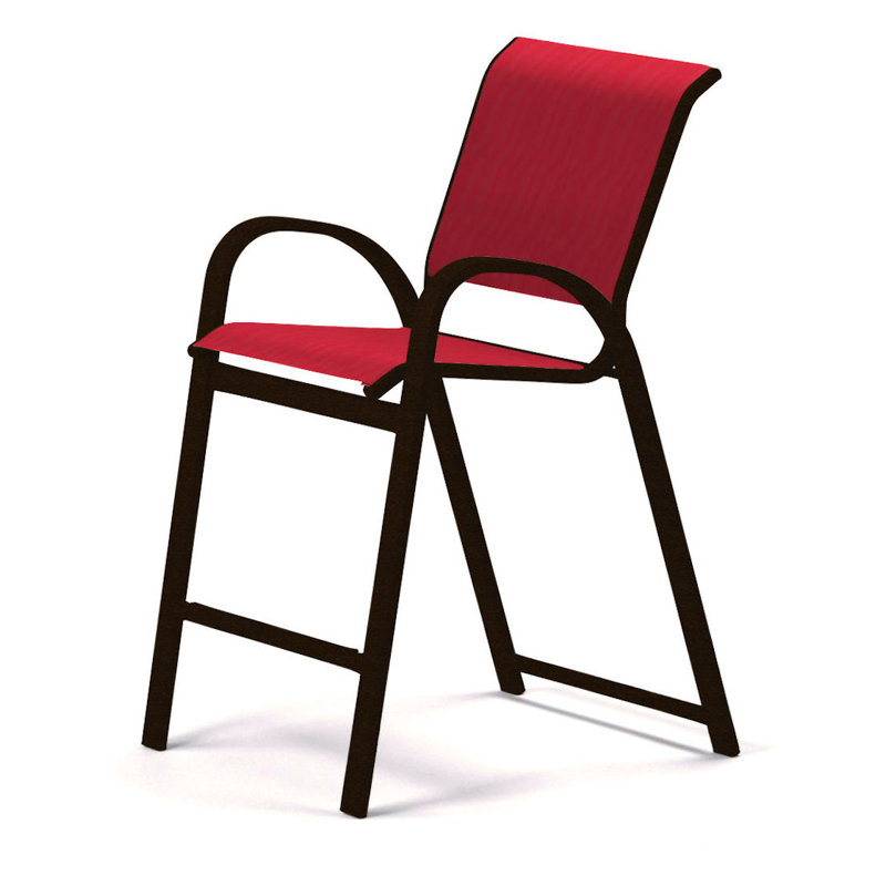 Tabouret de bar 42 po Holna, Rouge 1D Sunbrella®, Kona texturé