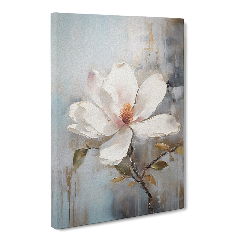 Magnolia Flower Expressionism No.2 - Wrapped Canvas, 76cm H x 50cm W x 3cm D