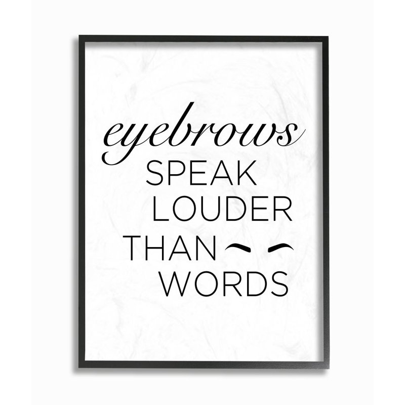 " Eyebrows " by Anna Quach, 20" H x 16" W x 1.5" D, Midnight Black Framed Giclee