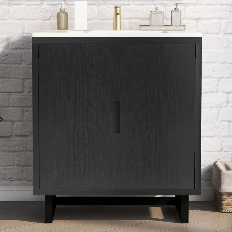 Ensemble de meuble-lavabo simple 30 po Nenney, Noir