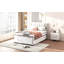 Lit plateforme double avec lit gigogne