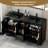 Skeen 60" Double Sink Bathroom Vanity Set With Resin Sink Top, Faucet, Assembly Required
