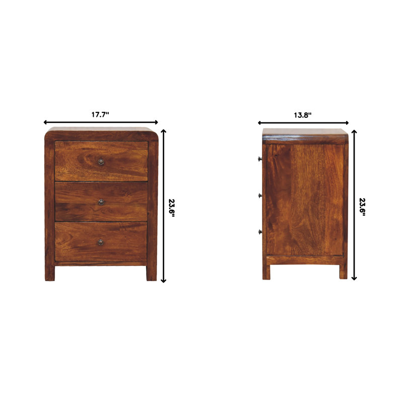 Avishai 17.7'' W Solid Wood Nightstand
