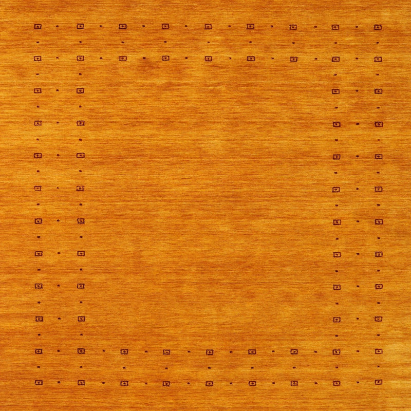 Tapis abstrait orange, Carré 4 pi