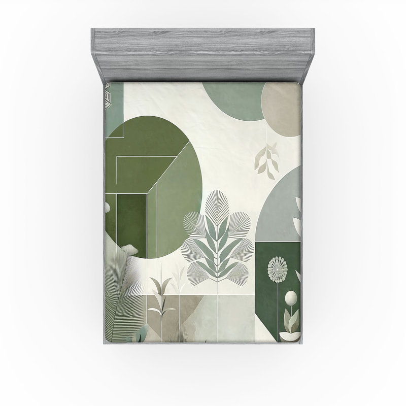 Microfiber Floral Fitted Sheet, King Fitted Sheet