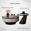 Round microcrystalline stone coffee table-110958853