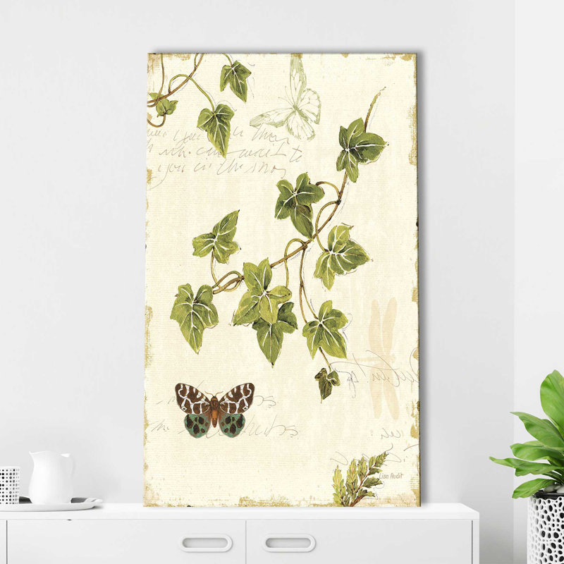 Ivies and Ferns II - Peinture, L 18 po x H 30 po, Toile tendue