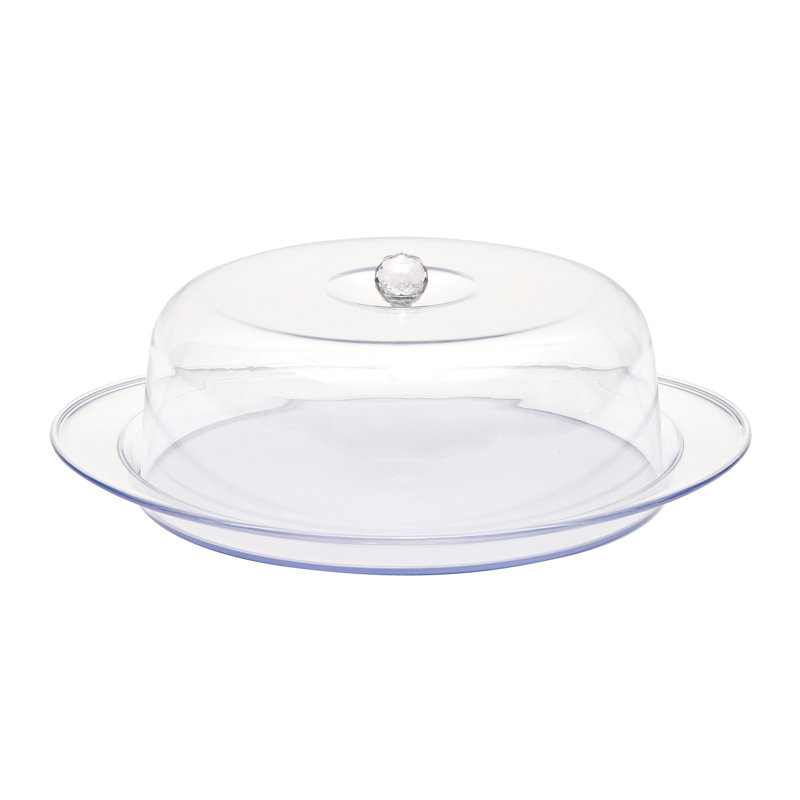  Support à gâteau en acrylique de couleur transparente | Porte-gâteaux en cristal transparent | Présentoir à dessert léger | Plateau de service incassable