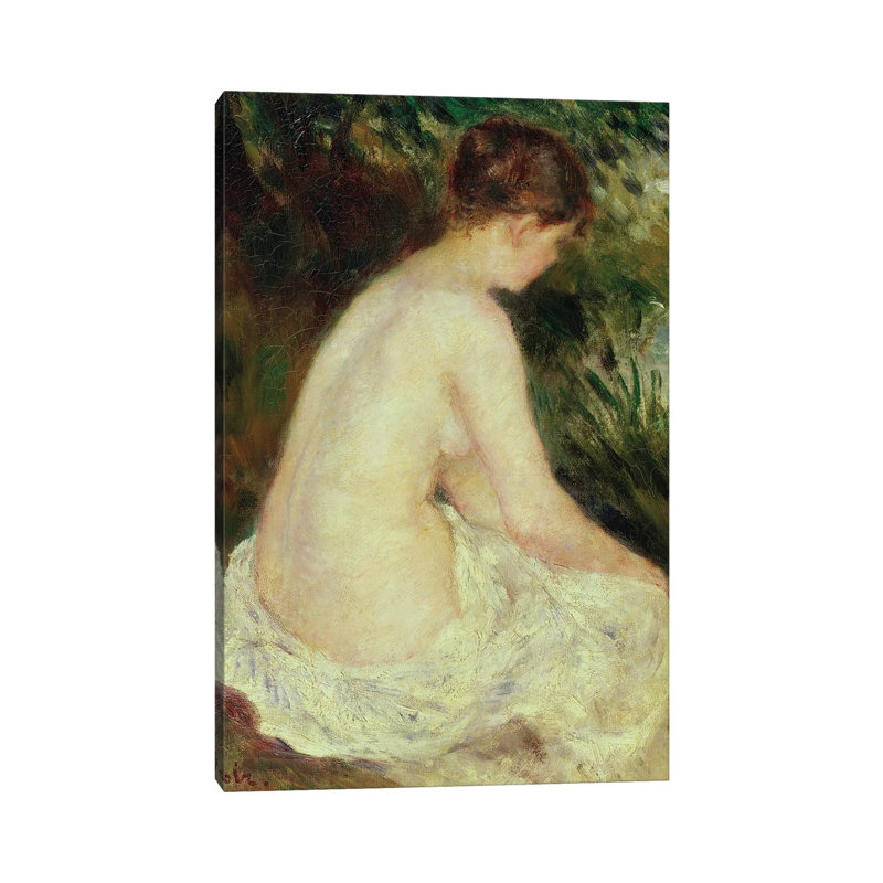 Bather, 1879 by Pierre-Auguste Renoir - Wrapped Canvas Print, 20.32 cm H x 30.48 cm W