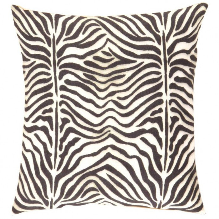 Coussin turc brun foncé / ivoire, H 20 po x l 20 po