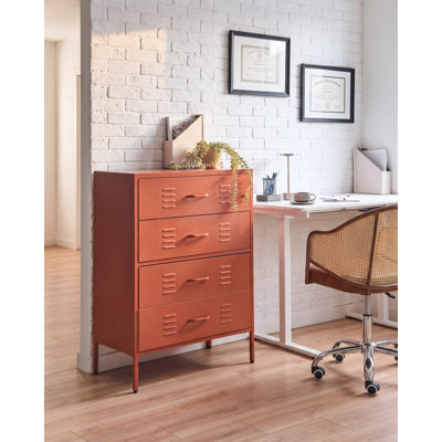 Steel 4 -Drawer Rectangle Accent Cabinet