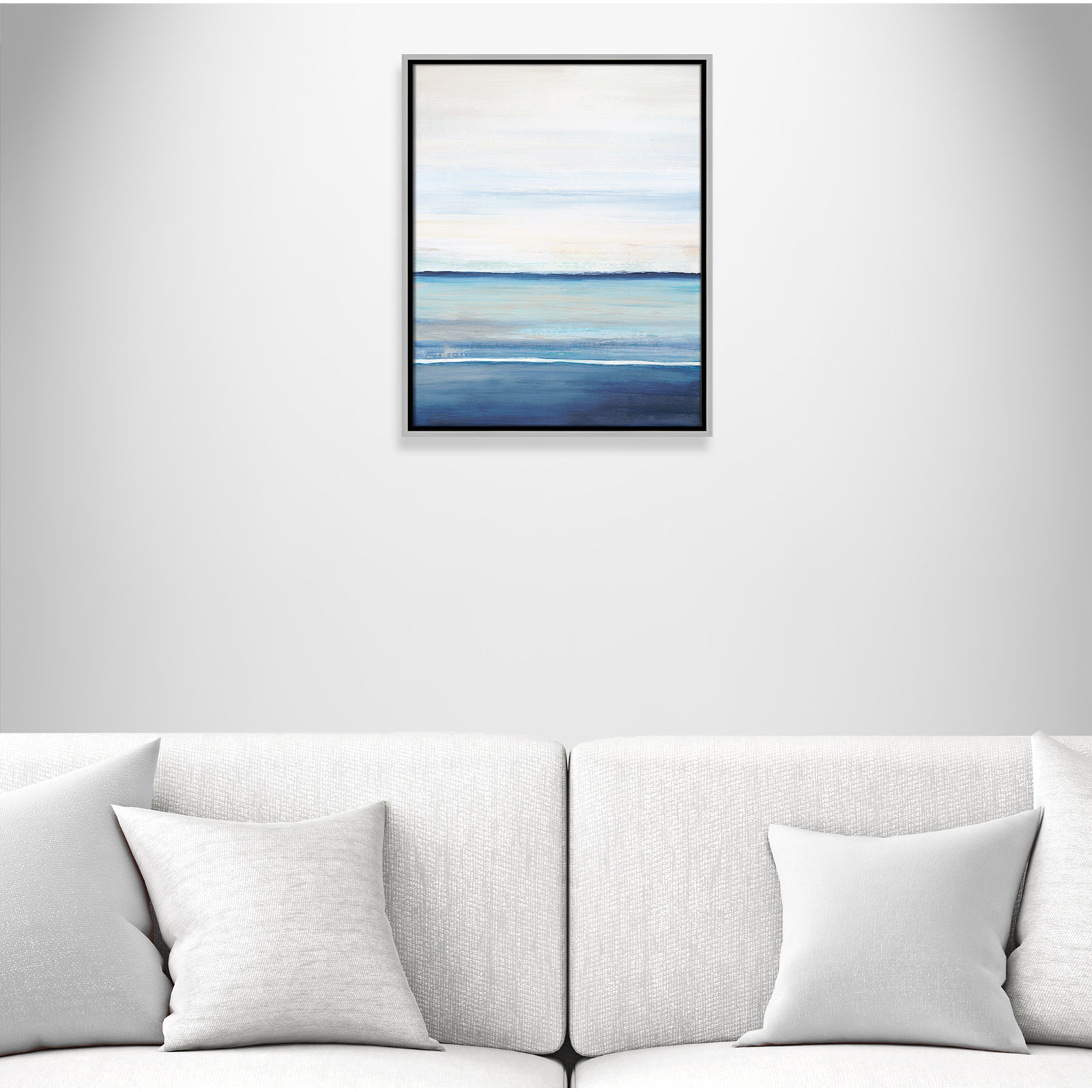 Emmit "Distant Whispers" Print by Filippo Ioco, 21.5" H x 17.5" W x 2" D, Silver Framed Canvas