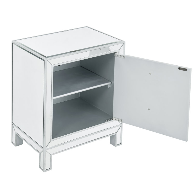 Fairgrove 21'' W Nightstand, Antique Silver