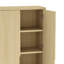 Bibliothèque moderne à 5 tablettes avec portes en chêne naturel H 79 "x l 38" Rivington-116164051