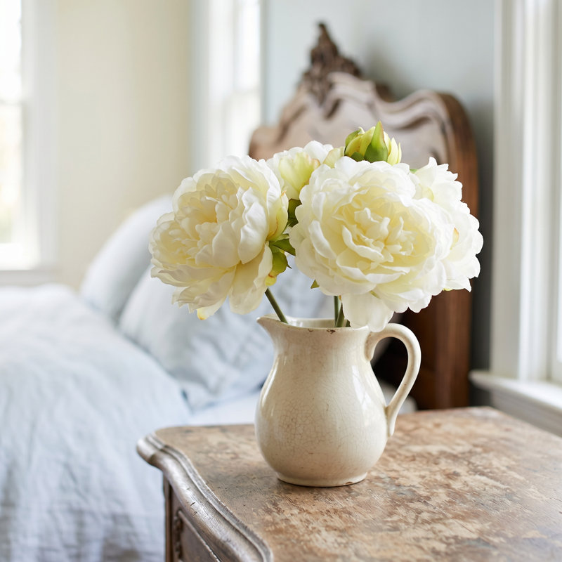 Peony Bouquet Bundle (Set of 2), White