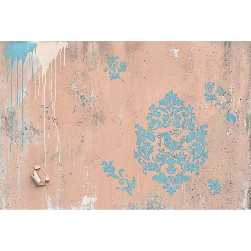 Papier peint rétro avec décoration murale, 100 po x 96 po, Non tissé