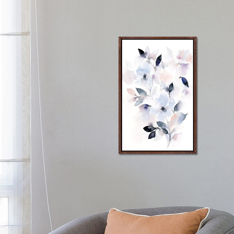Intuition by Stephanie Ryan - Painting on Canvas, 66.04cm H x 45.72cm W x 3.81cm D, Classic Brown Wood Floater Framed