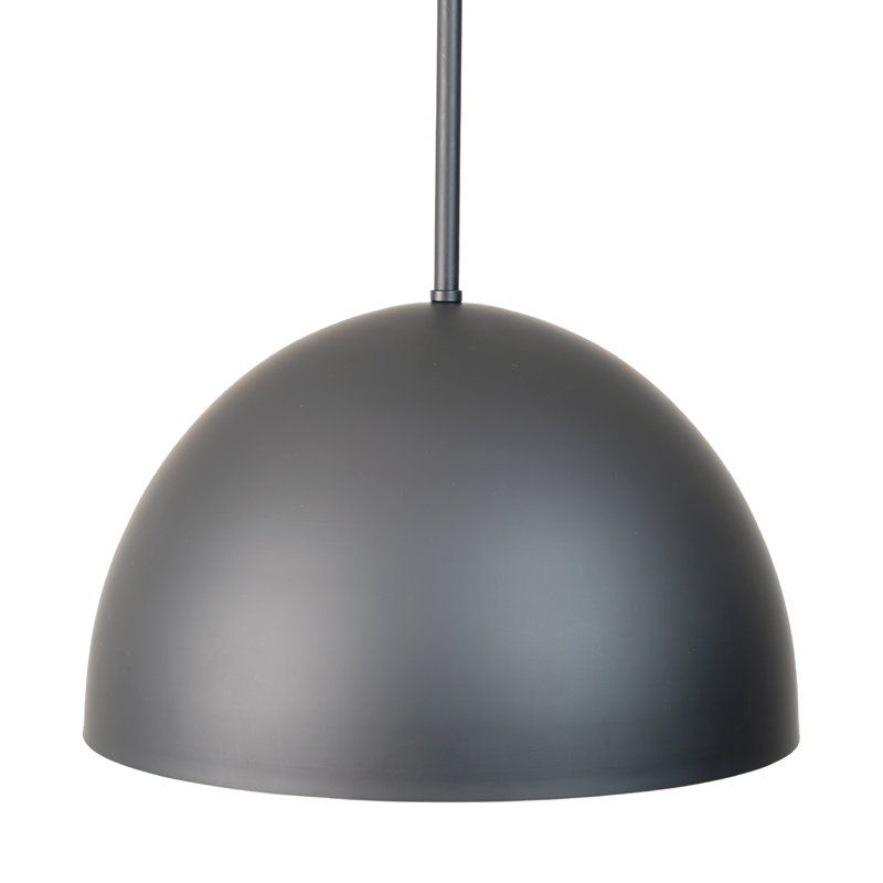 Luminaire suspendu moyen 1 lumière Hunter Erling, Noir mat